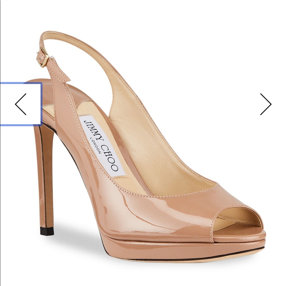 Jimmy Choo Nude Heels Peeptoe
